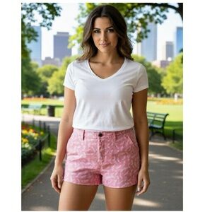 OLD NAVY 100% Cotton‎ Everyday Shorts 3 inch inseam What a Dahlia Sz 14 Coral